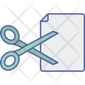 icons for cut with scissors