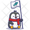 icons of happy penguin