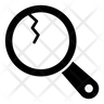 broken magnifying glass icons free