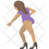 dancing lady icon svg