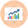 colourful bar graph icon png