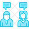 free two people talking icons