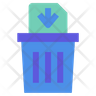 icon for delete permanently file