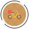 icons of bike shipping delivery