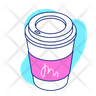 delivery coffee cup icon svg
