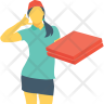 delivery girl icon svg