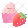 strawberry cake icons