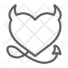 devil heart icon png