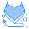 evil heart emoji