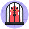 demon in prison icon svg