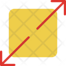 diagonal expand icons