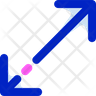 icons of diagonal resize arrows