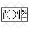 dinner coupon icon svg