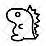 baby dinosaur vector symbol