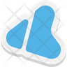 icon for map arrow left