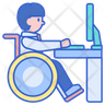 icons of disabled employee