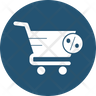 discount cart icon svg