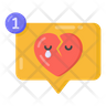 broken heart notification symbol