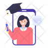 distance learning icon svg