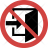 free do not enter icons