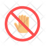 free do not touch mask icons