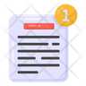 free document notification icons