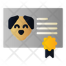 free dog certificate icons