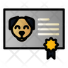 dog certificate icon svg