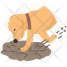 icon for dog digging