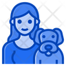 female dog logo