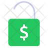 dollar unlock icon
