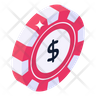 casino dollar chip icon png