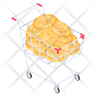 icon for dollar shopping cart