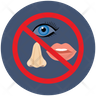 icons for dont touch eyes