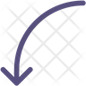 down curved arrow symbol
