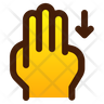icon for hand down arrow
