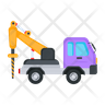 free drilling truck icons