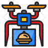 drone food delivery icons