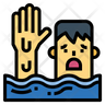 free drowning person icons