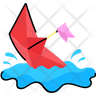 icon drowning boat