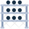 dumbbell rack logo