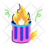 icon for burning garbage
