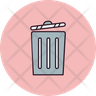 icons of rubbish bin