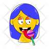 eating girl emoji