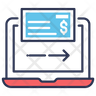 electronic cheque icon svg