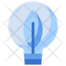 eco light bulb symbol