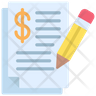 icons of edit invoice