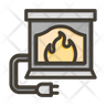 electric fireplace icon svg