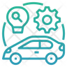 electric vehicle research and development icon svg