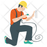 electrical labor icons